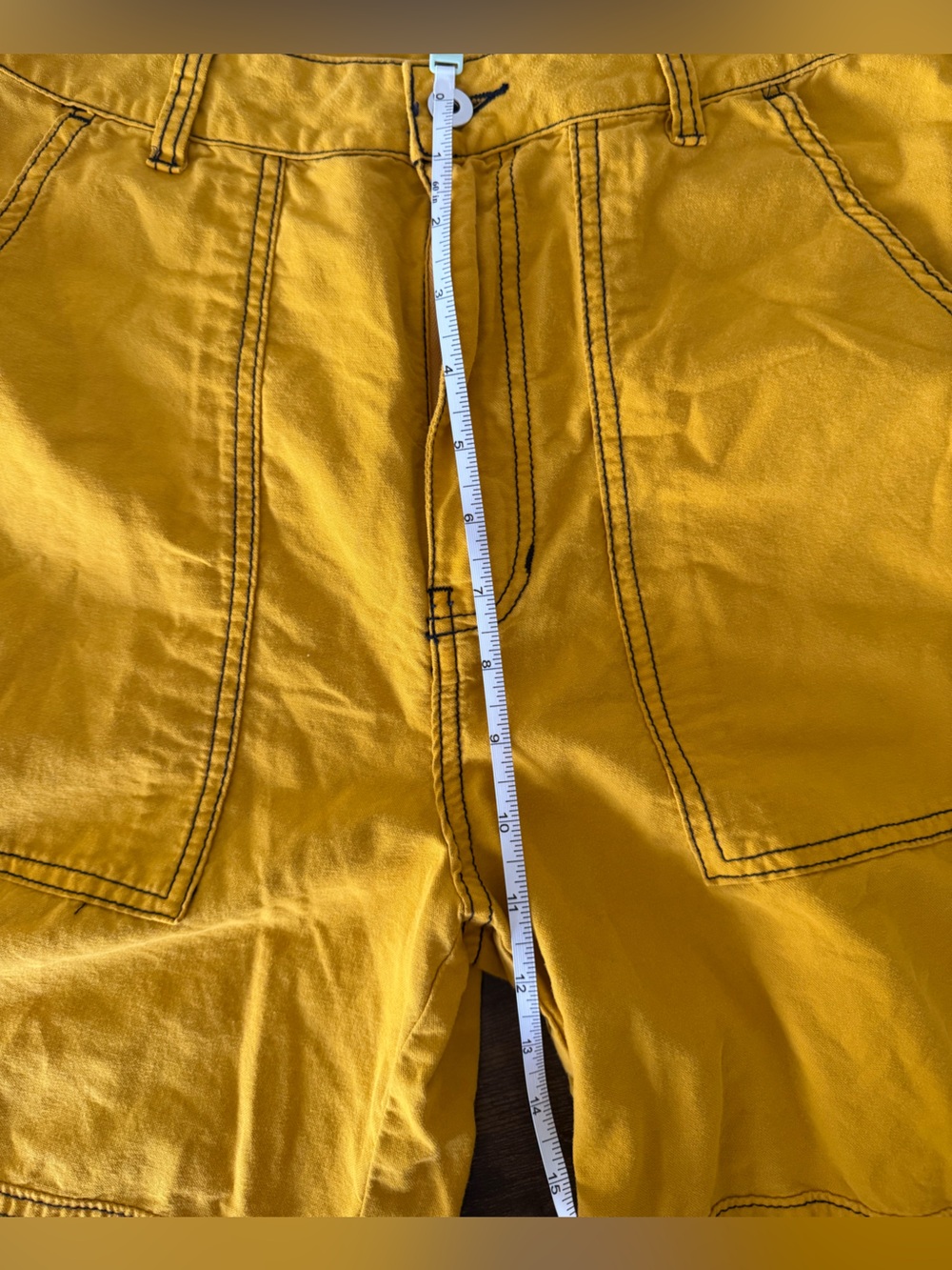 Free People Calendula Wide-Leg Pants Mustard Yellow Size 4 - Picture 9 of 10